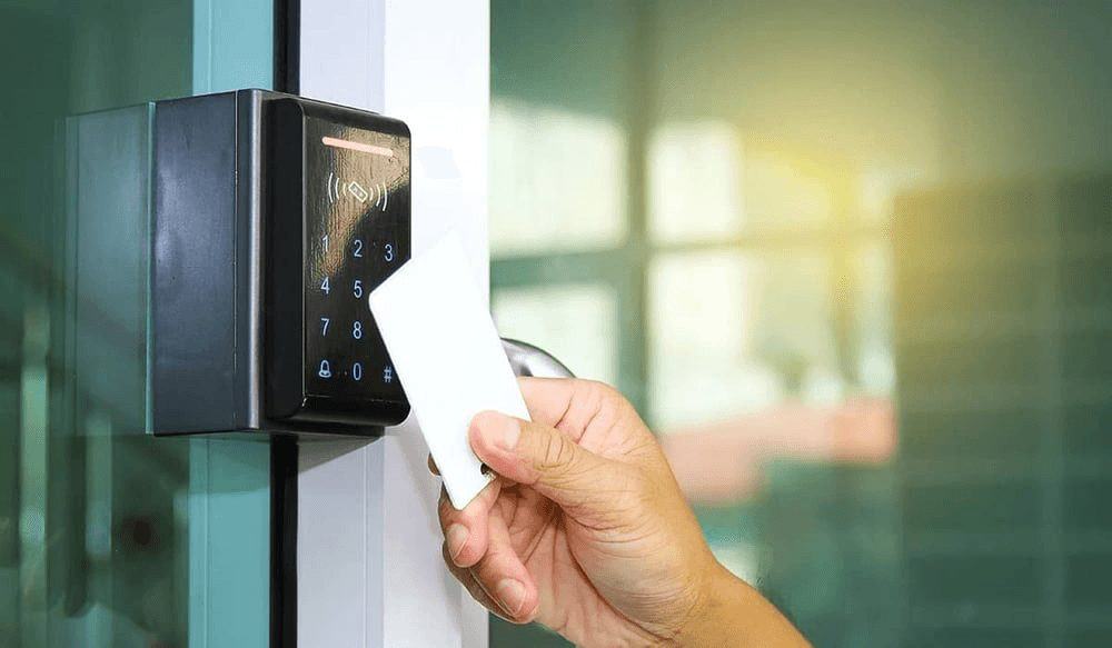 Keypad with a card-reader slot